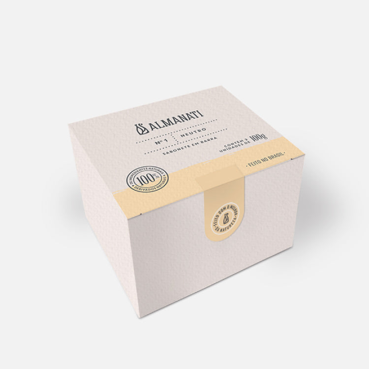 Sabonete glicerinado em barra neutro - cx com 3 unidades