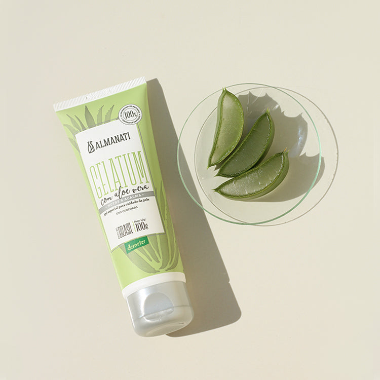 Gel hidratante de aloe vera orgânica